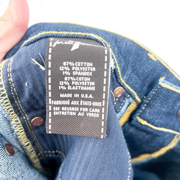 7 FOR ALL MANKIND Womens Tailorless Dojo Flared Jeans Size 27 US 4 Dark Blue NWT - Picture 14 of 14